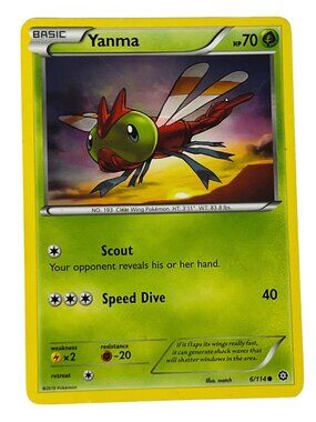Yanma 6/114 Common Normal Steam Siege Pokemon Card